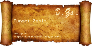 Dunszt Zsolt névjegykártya